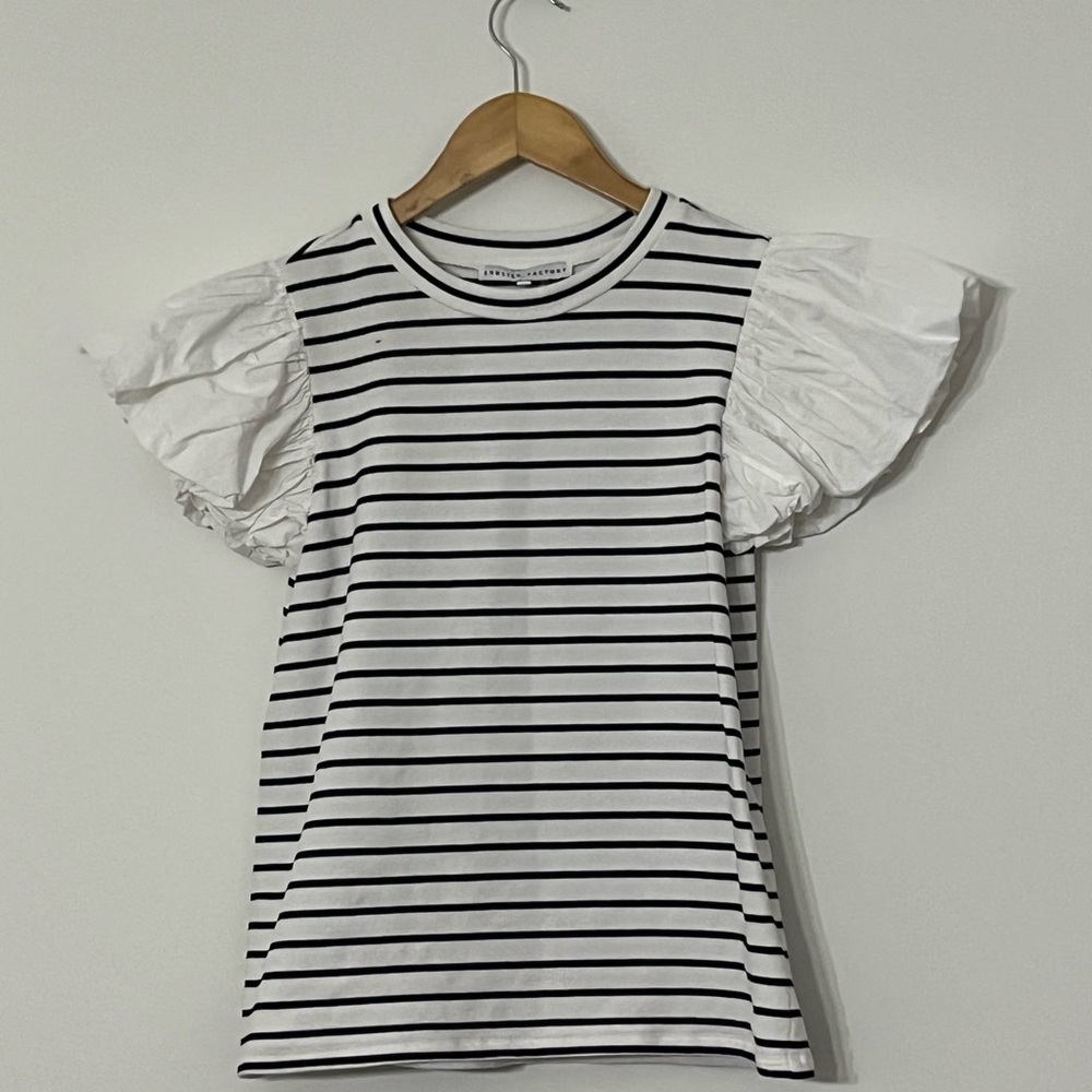 English Factory Puffed Short Sleeve Top